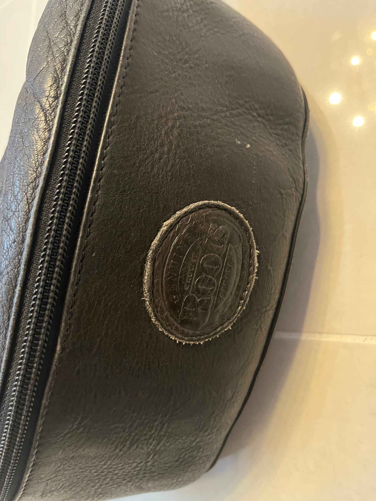 90s Leather Roots Fanny Pack with Silver Hardware