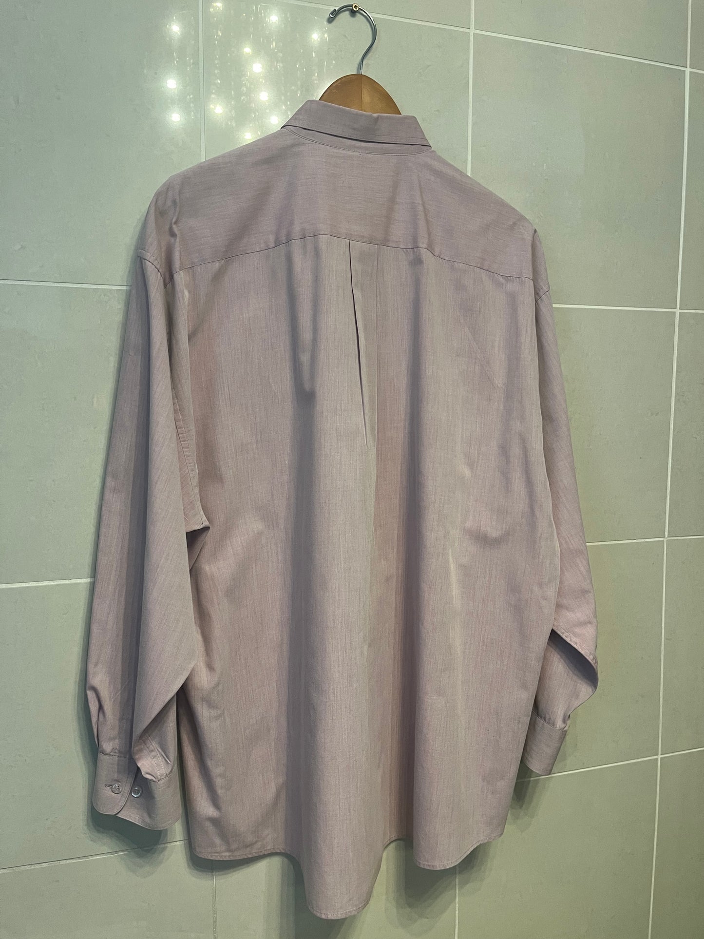 1980s Christian Dior Monsieur Cotton Dress Shirt – Dusty Pink | Size 16.5R