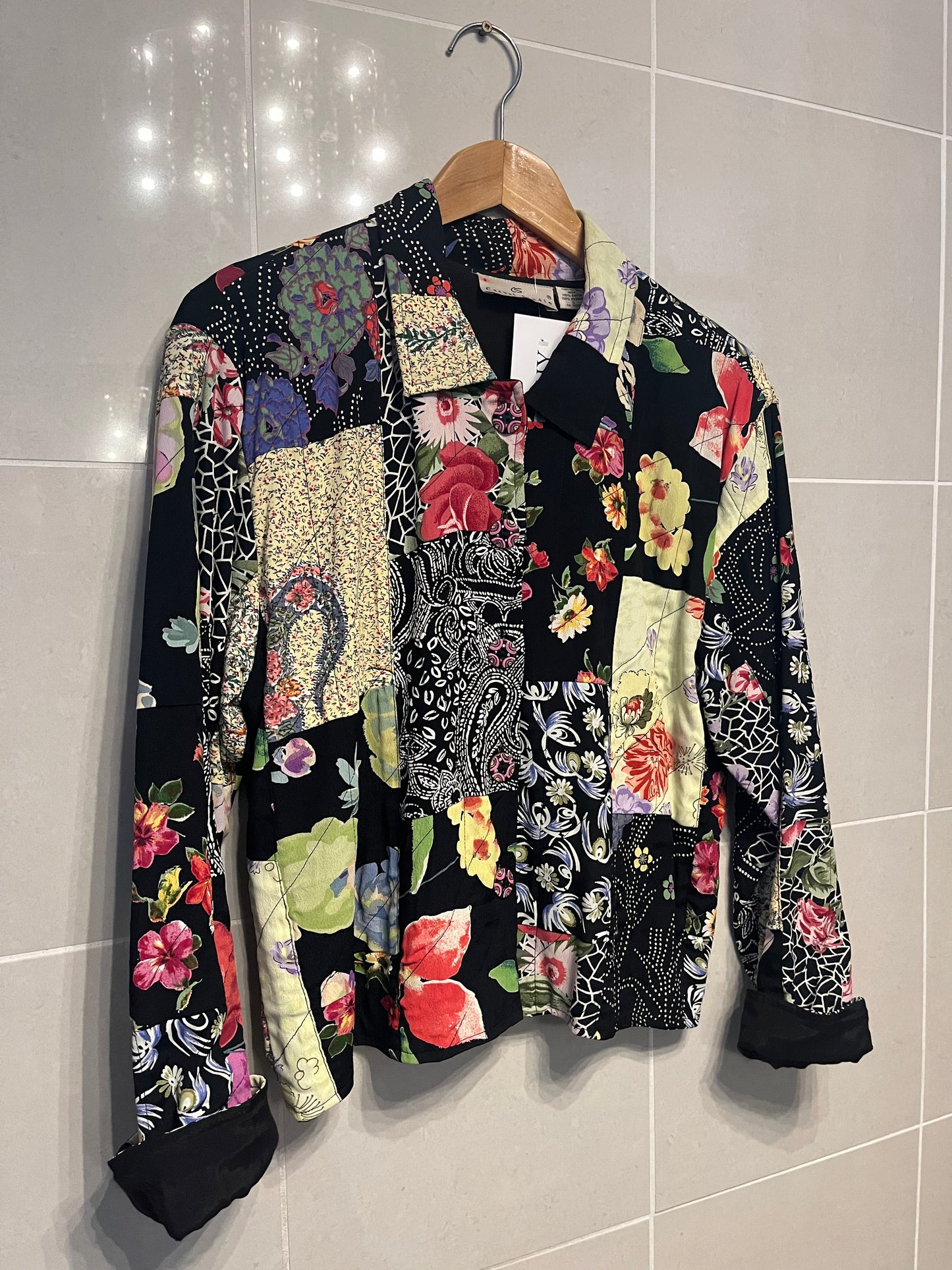 1990s Patchwork Floral Trucker-Style Jacket – Casual Studio | Size Small