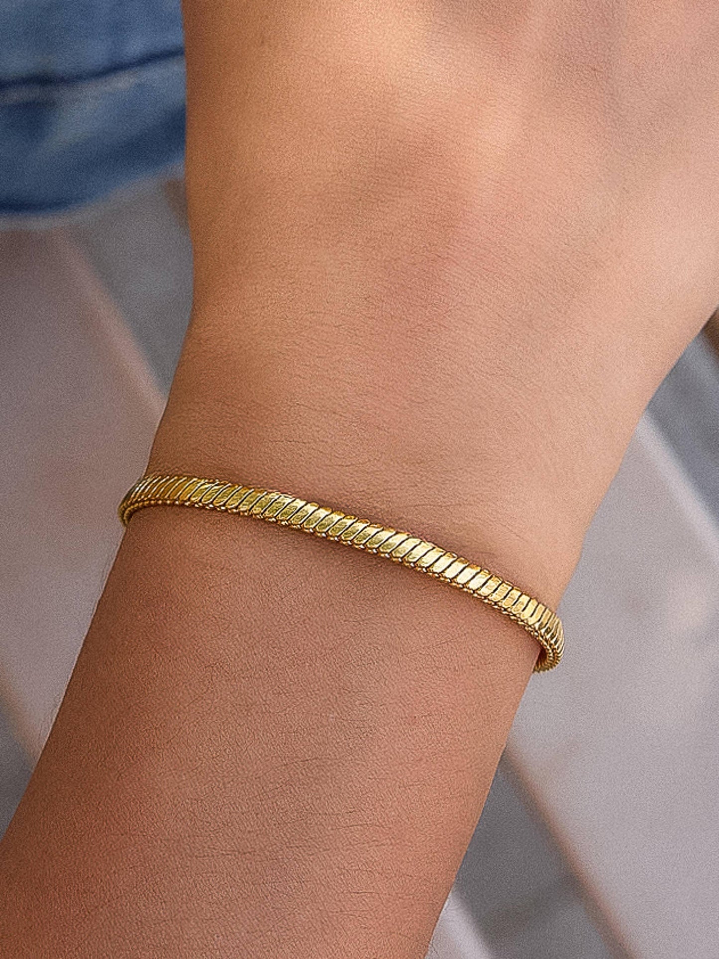 Flânerie by MAIQ - Levante 18K Gold Non-Tarnish Classic Snake Chain Bracelet