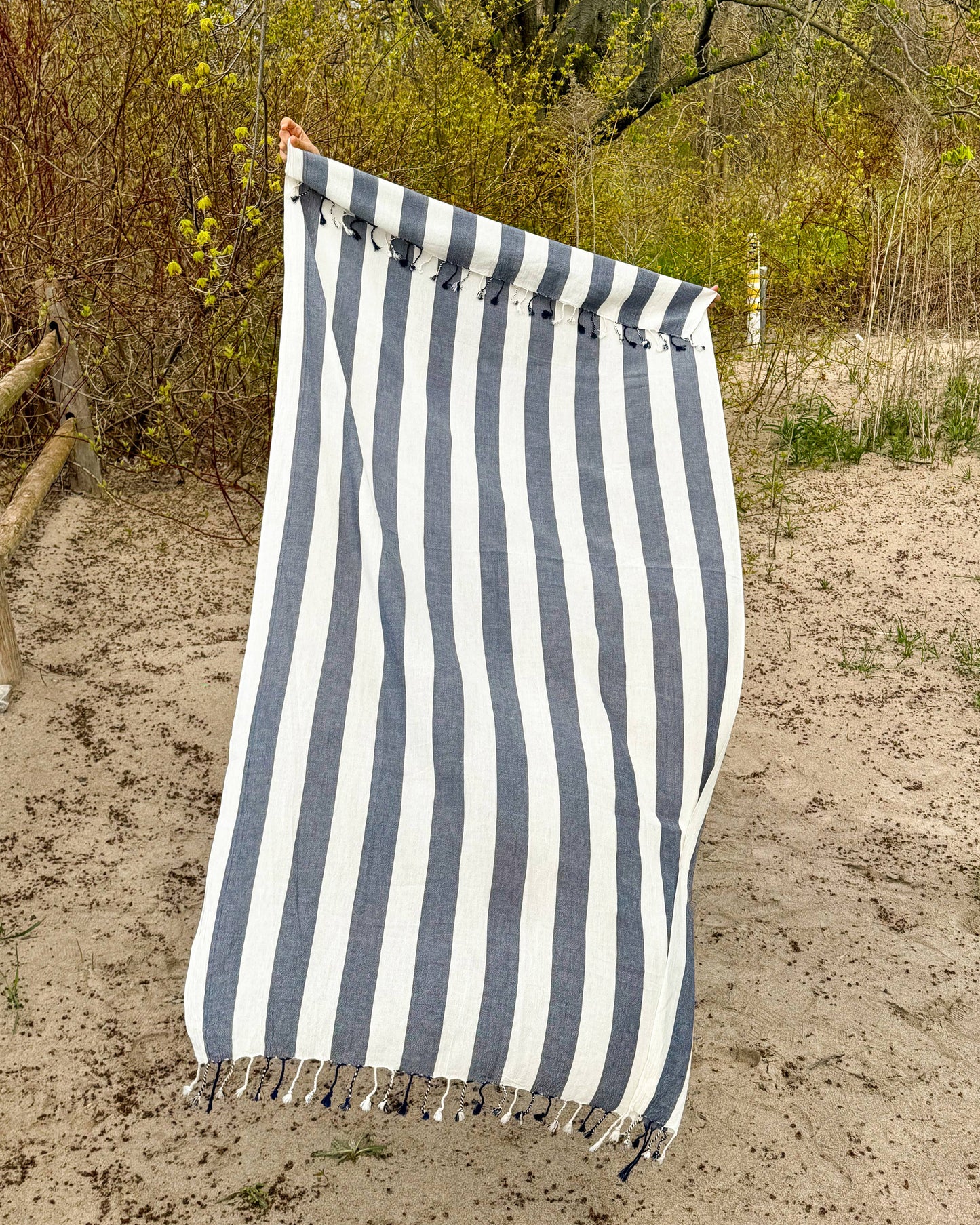 Moa - Orange Striped Beach Towel