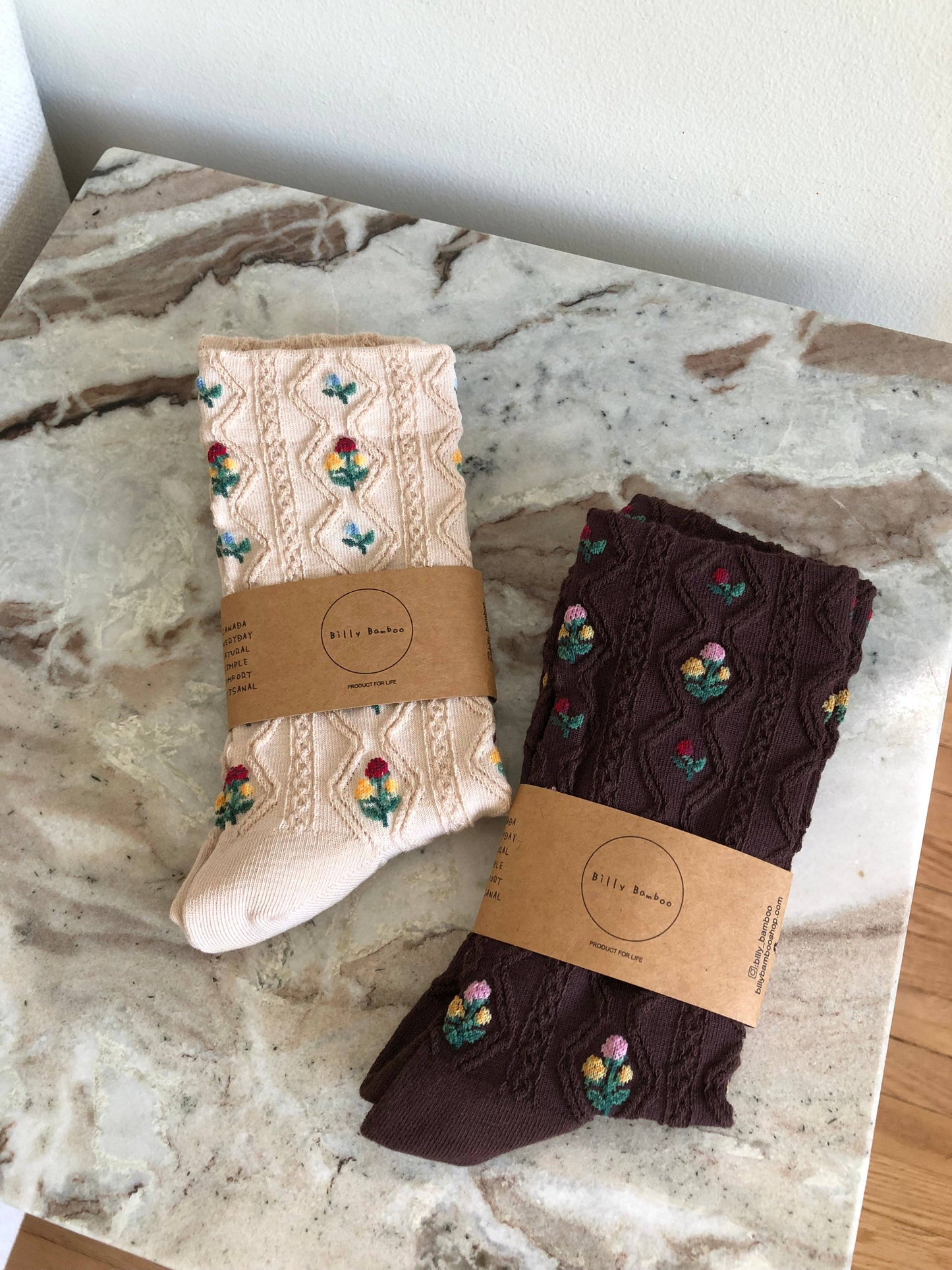 Billy Bamboo - ROSE GARDEN SOCKS