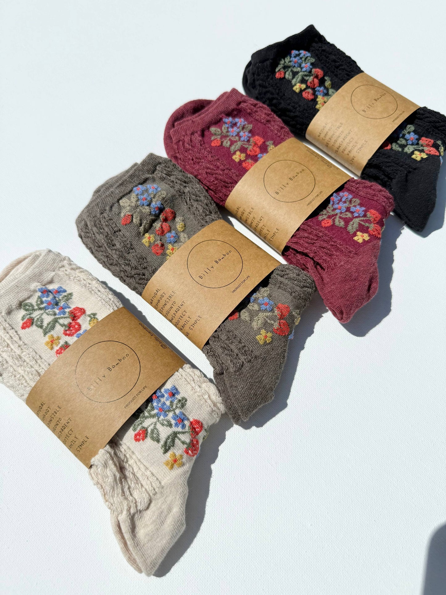 Billy Bamboo - WILD STRAWBERRY SOCKS