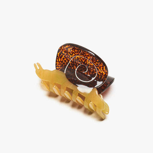 WINONA IRENE - Garden Snail Small Hair Claw in Yellow and Amber Acetate