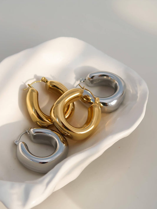 Flânerie by MAIQ - Hunter 18K Gold Non-Tarnish Classic U Hoop Earring