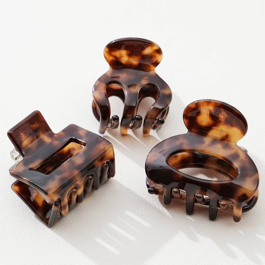 Adorro - Deep Tortoise Mini | Assorted Mini Claw Clips