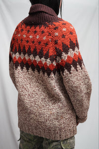 Wool Cowichan Hand Knitted Sweater Full Zipper