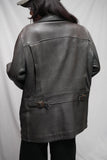 Vintage Men's Roots Brown Leather Coat