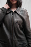 Vintage Men's Roots Brown Leather Coat