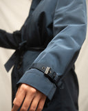 Men's Alfred Sung Navy Rain Trench Jacket