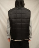 Vintage Black Sherpa Lined Puffer Vest