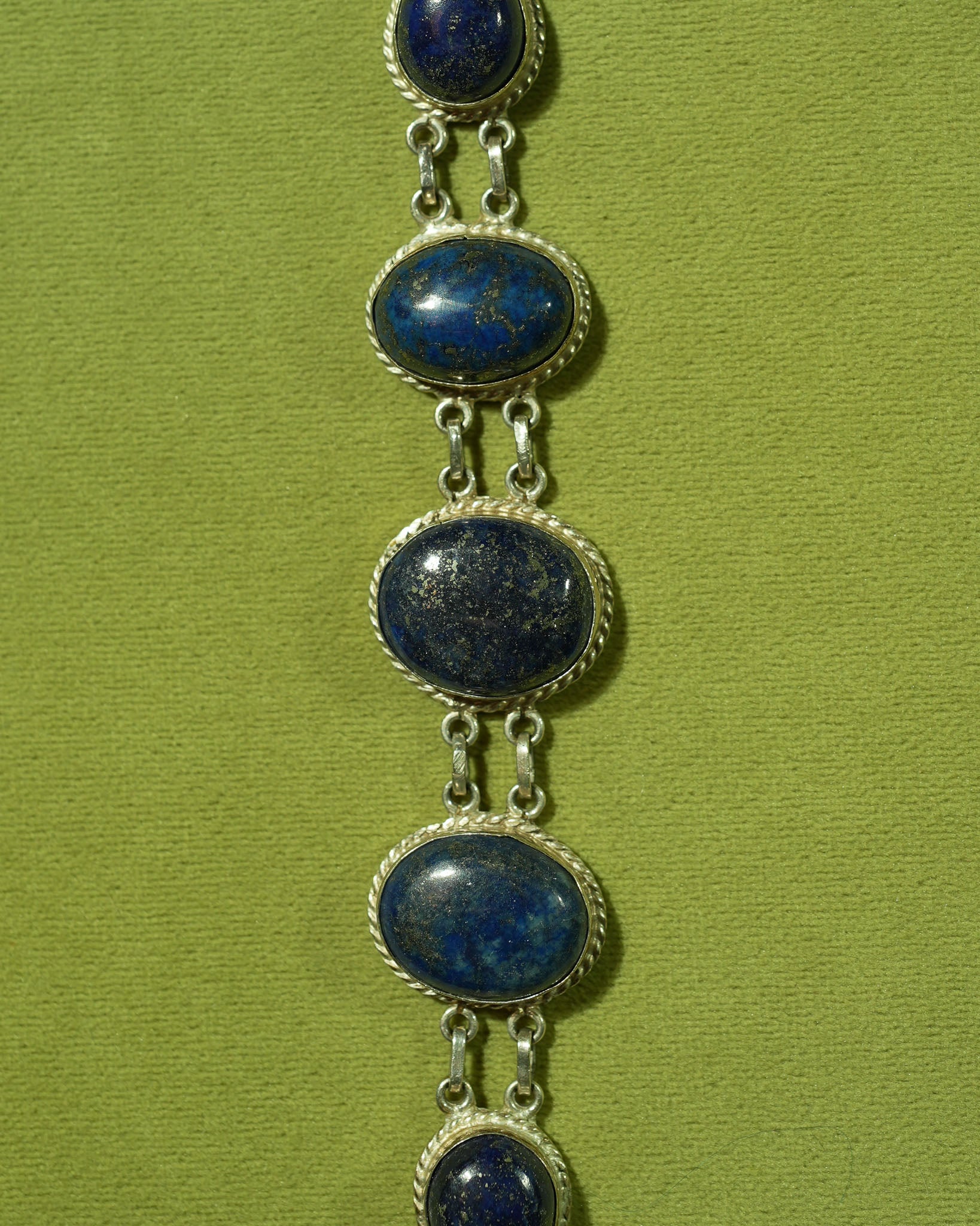 925 Sterling Silver Lapis Lazuli Gemstone Bracelet