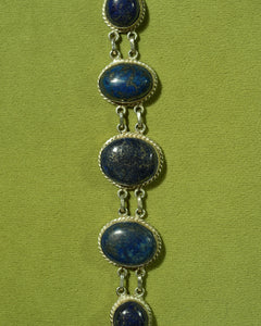 925 Sterling Silver Lapis Lazuli Gemstone Bracelet