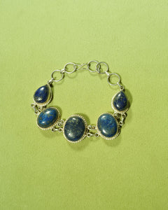 925 Sterling Silver Lapis Lazuli Gemstone Bracelet