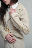 Y2K Marciano Beige Suede Trench Jacket