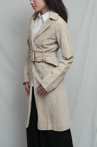 Y2K Marciano Beige Suede Trench Jacket