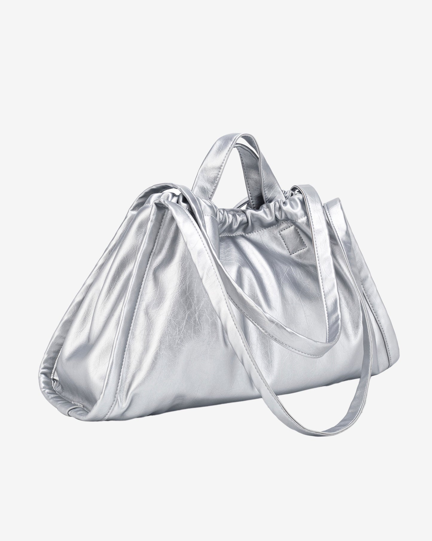 Hvisk SAGE MEDIUM SHINY STRUCTURE bag - Silver