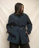 Men's Alfred Sung Navy Rain Trench Jacket