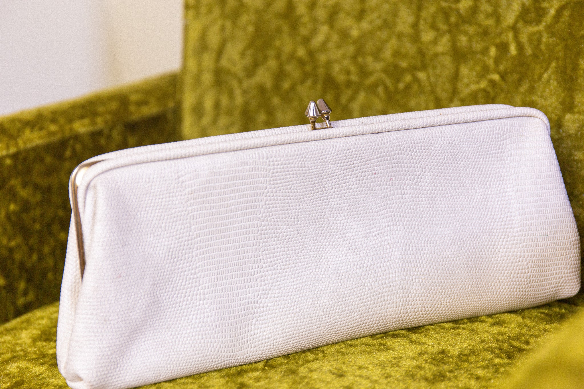 Faux Snakeskin Clutch