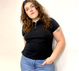 90s Black Polo Tee