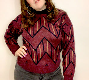 90s Geometric Sweater